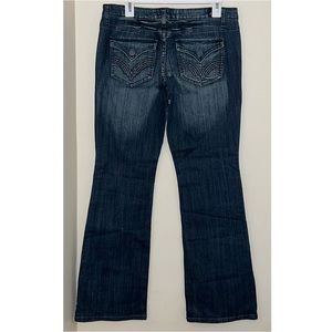 Dark wash boot cut jeans